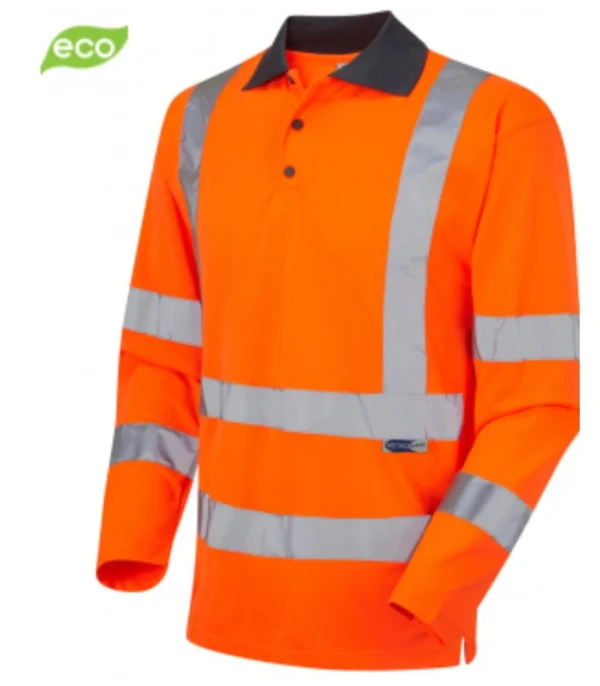 Leo Woolsery ISO 20471 Class 3 Coolviz EcoViz®RP Sleeved Polo Sh